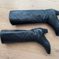 Real leather black boots