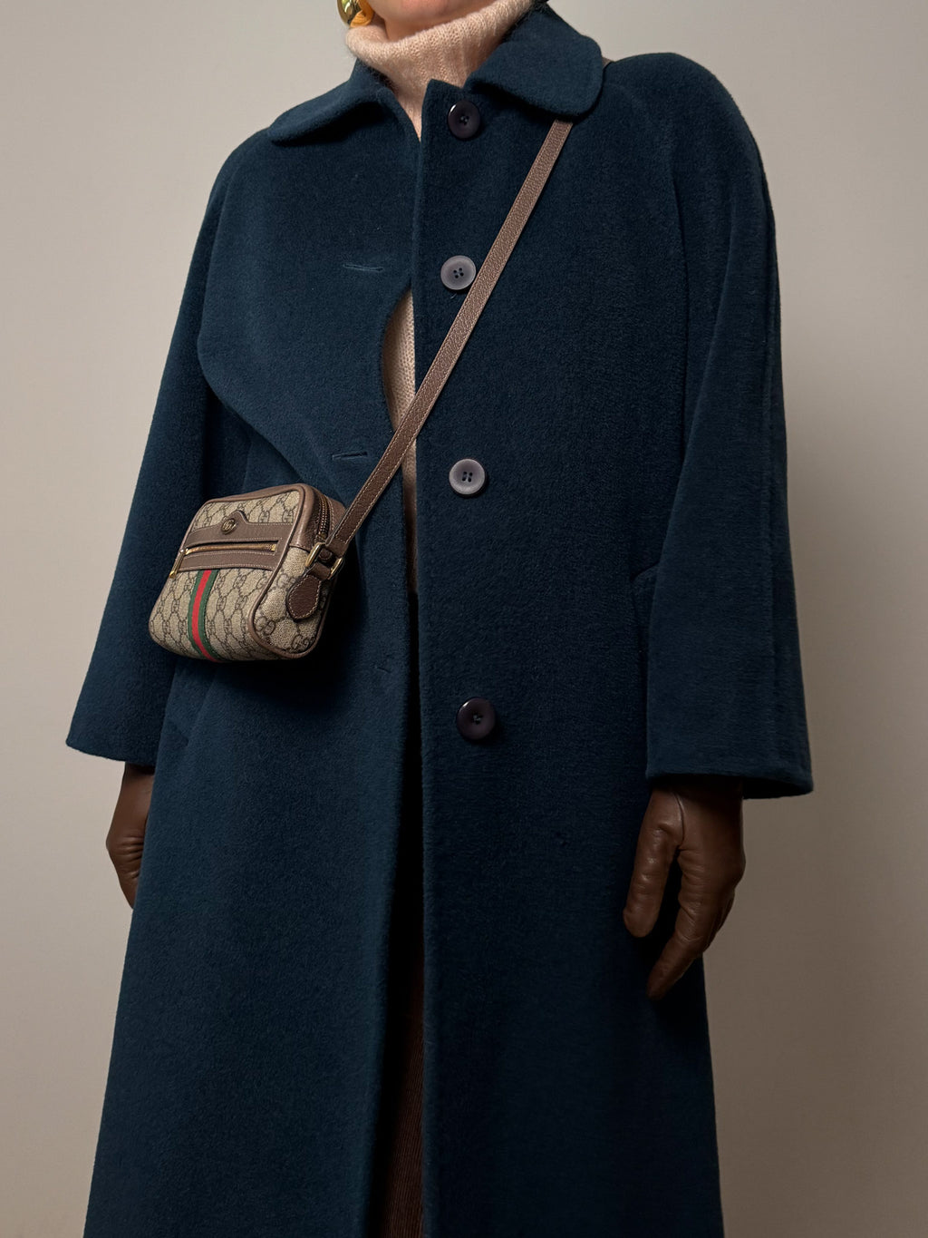 Pure wool petrolium coat