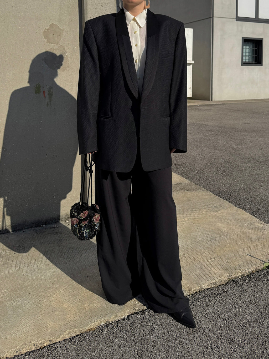 Lebole wool and satin blazer