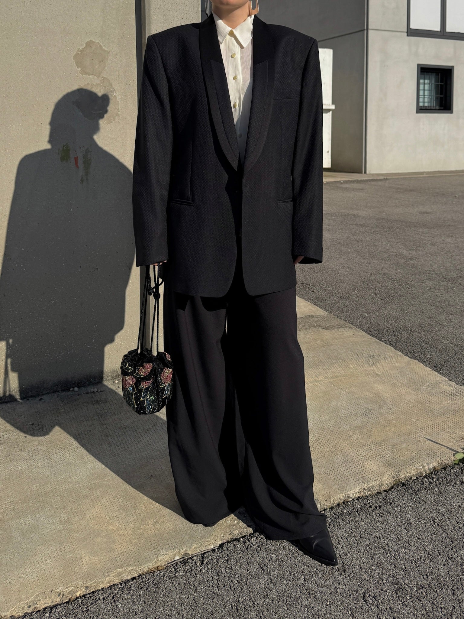 Lebole wool and satin blazer