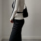 Viscose black and white cardigan