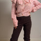 Pure wool pink cardigan