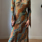 Pure silk long dress