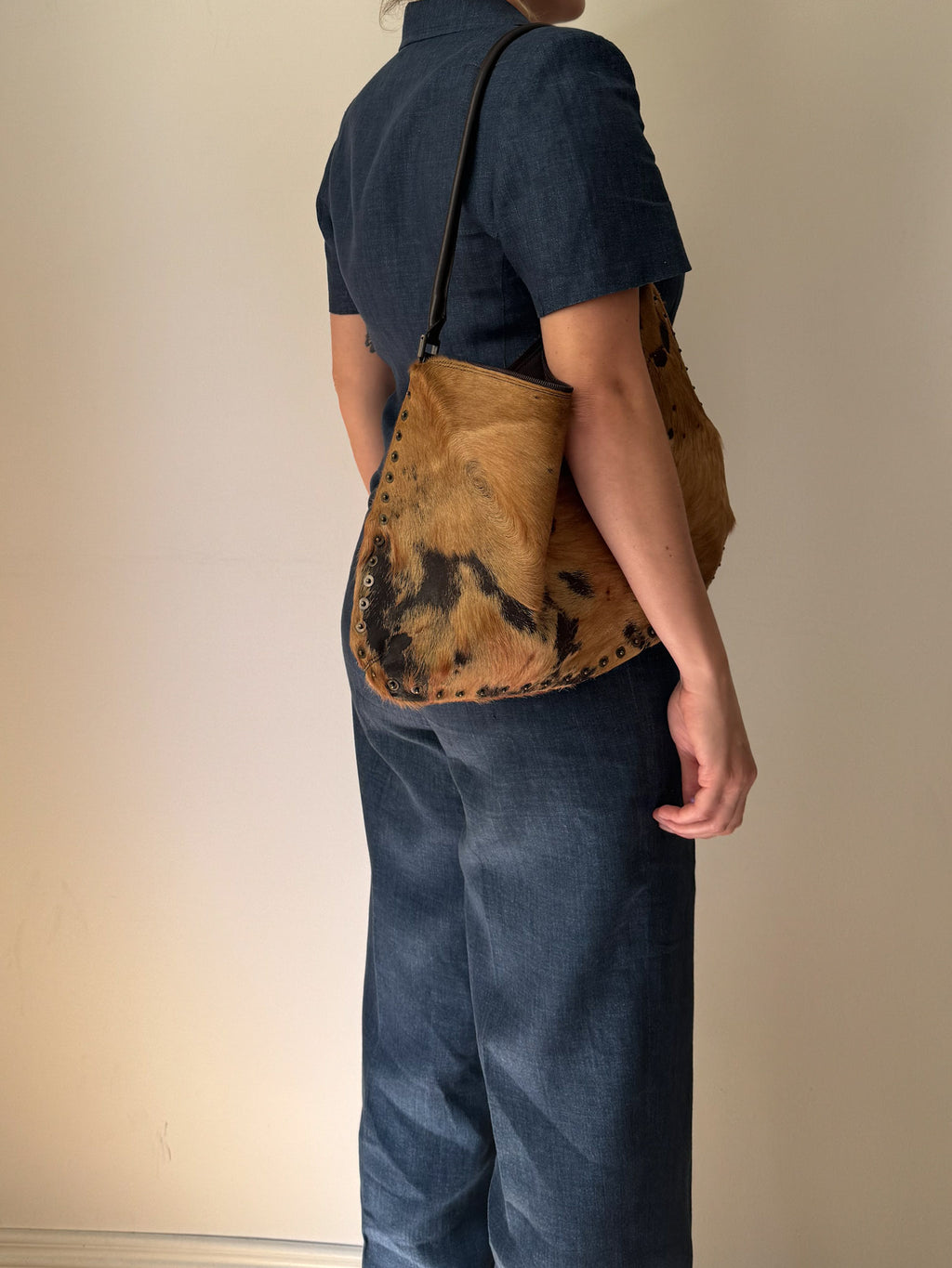 Pure linen blue denim suit