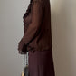 Silk ad viscose chocolate blouse
