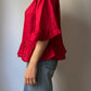 Pure linen red top