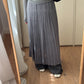 Cotton and linen grey skirt