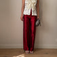 Pure silk red pants
