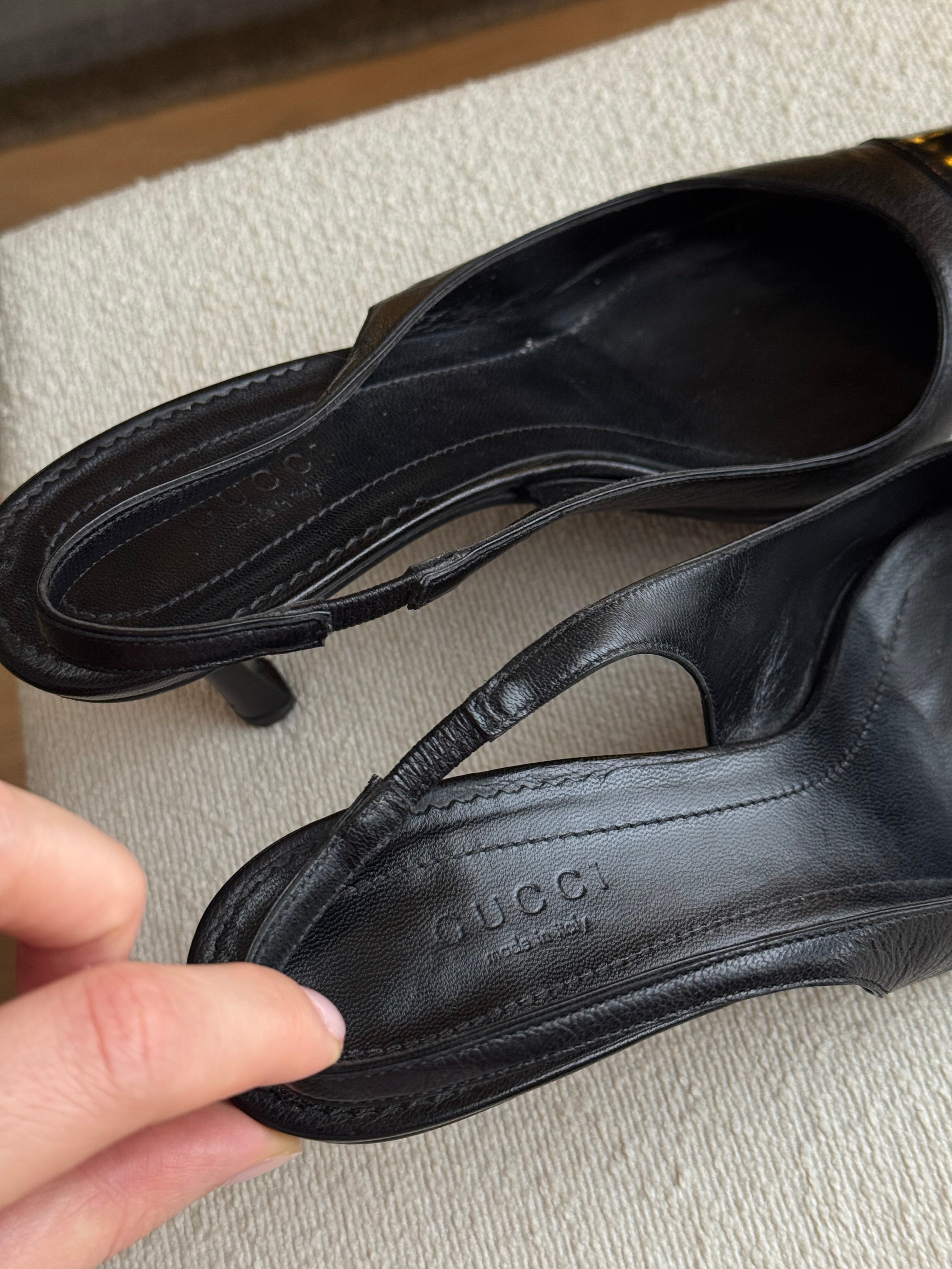 Gucci real leather slingback