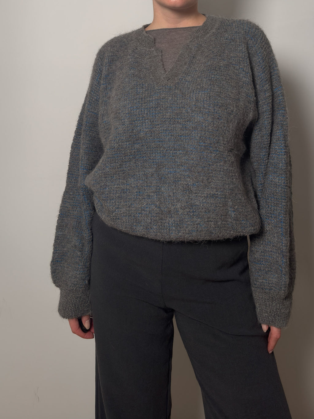 Pure wool grey pull