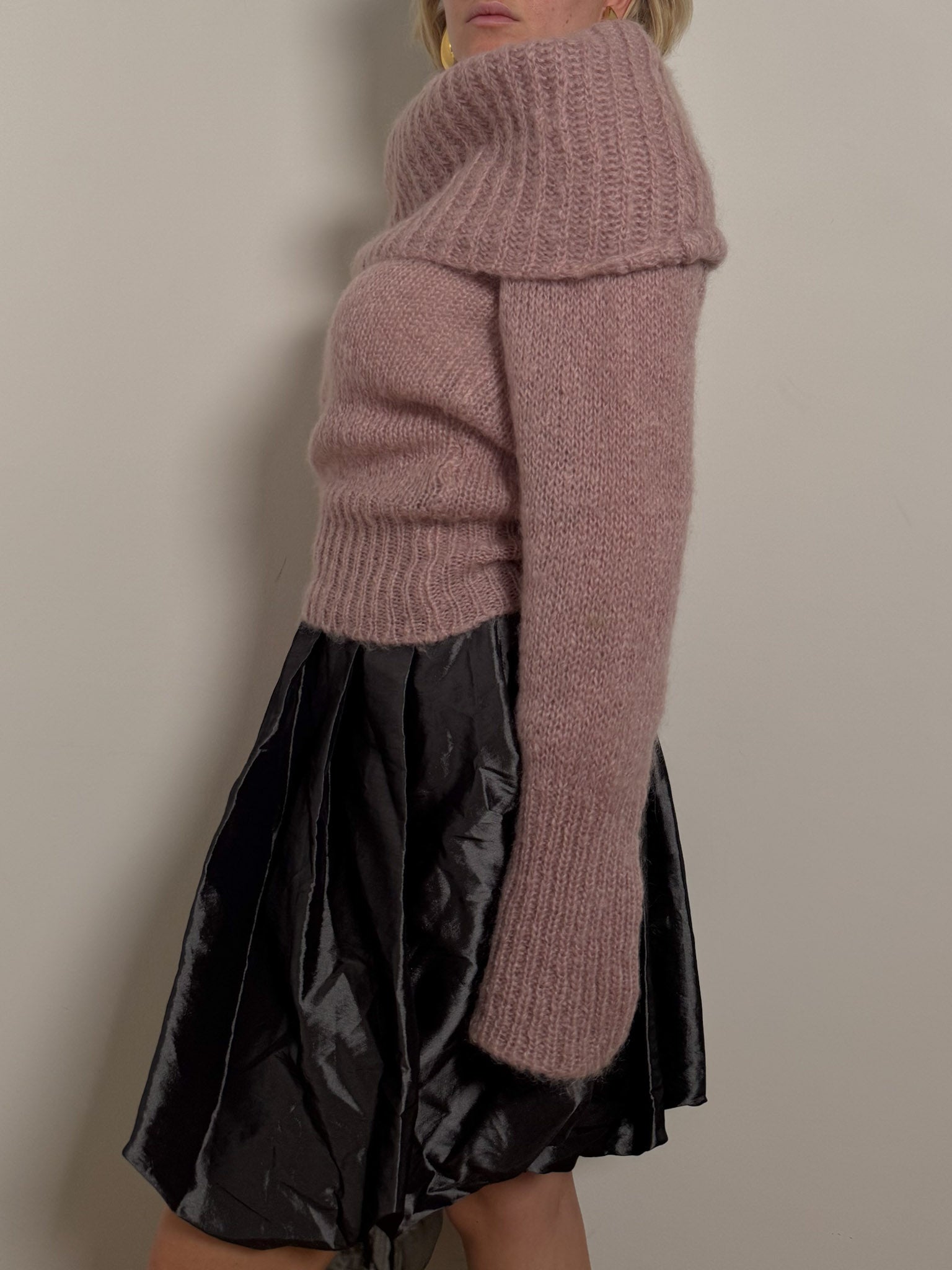 Mohair and wool pink pull