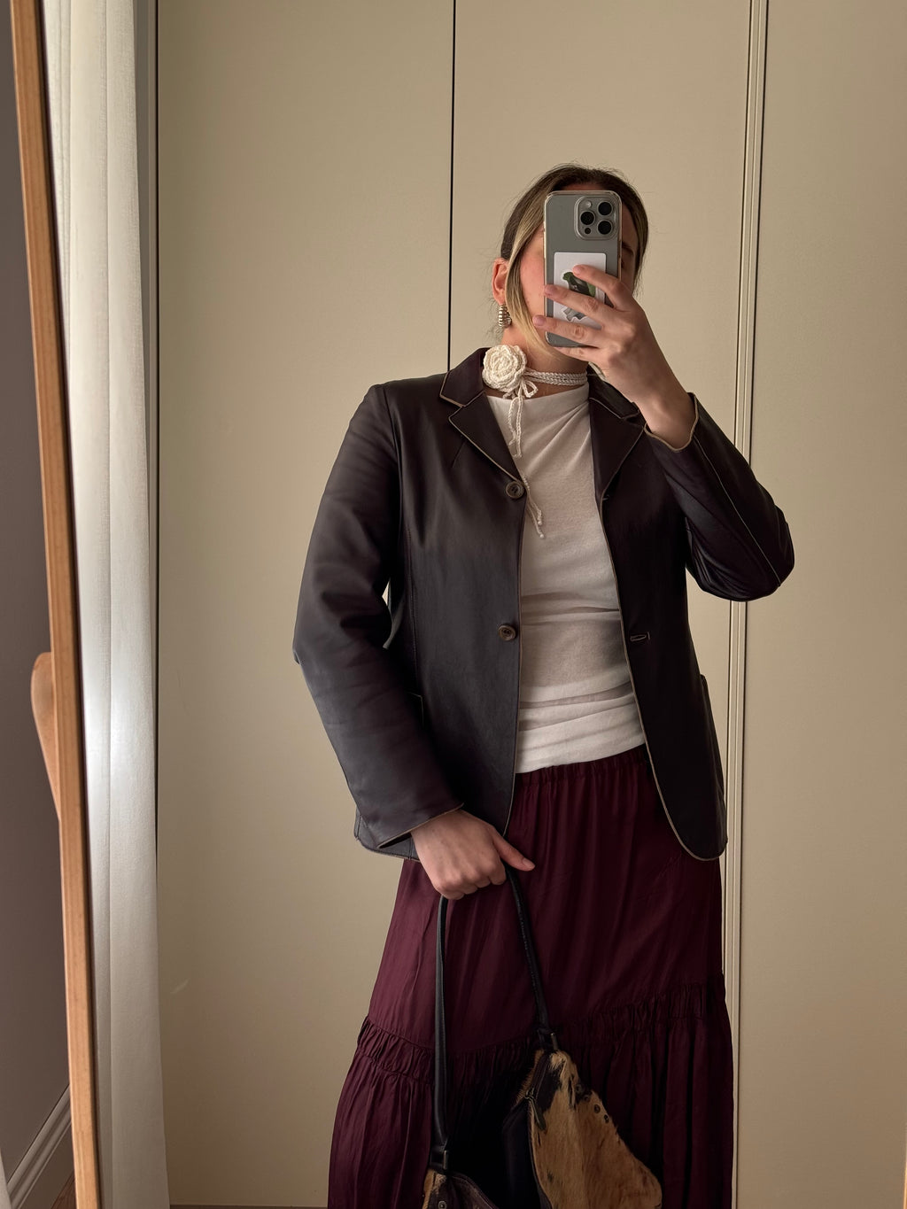 Jil Sander real leather jacket