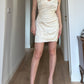 Pure silk ivory mini dress