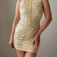 Sequin ivory mini dress