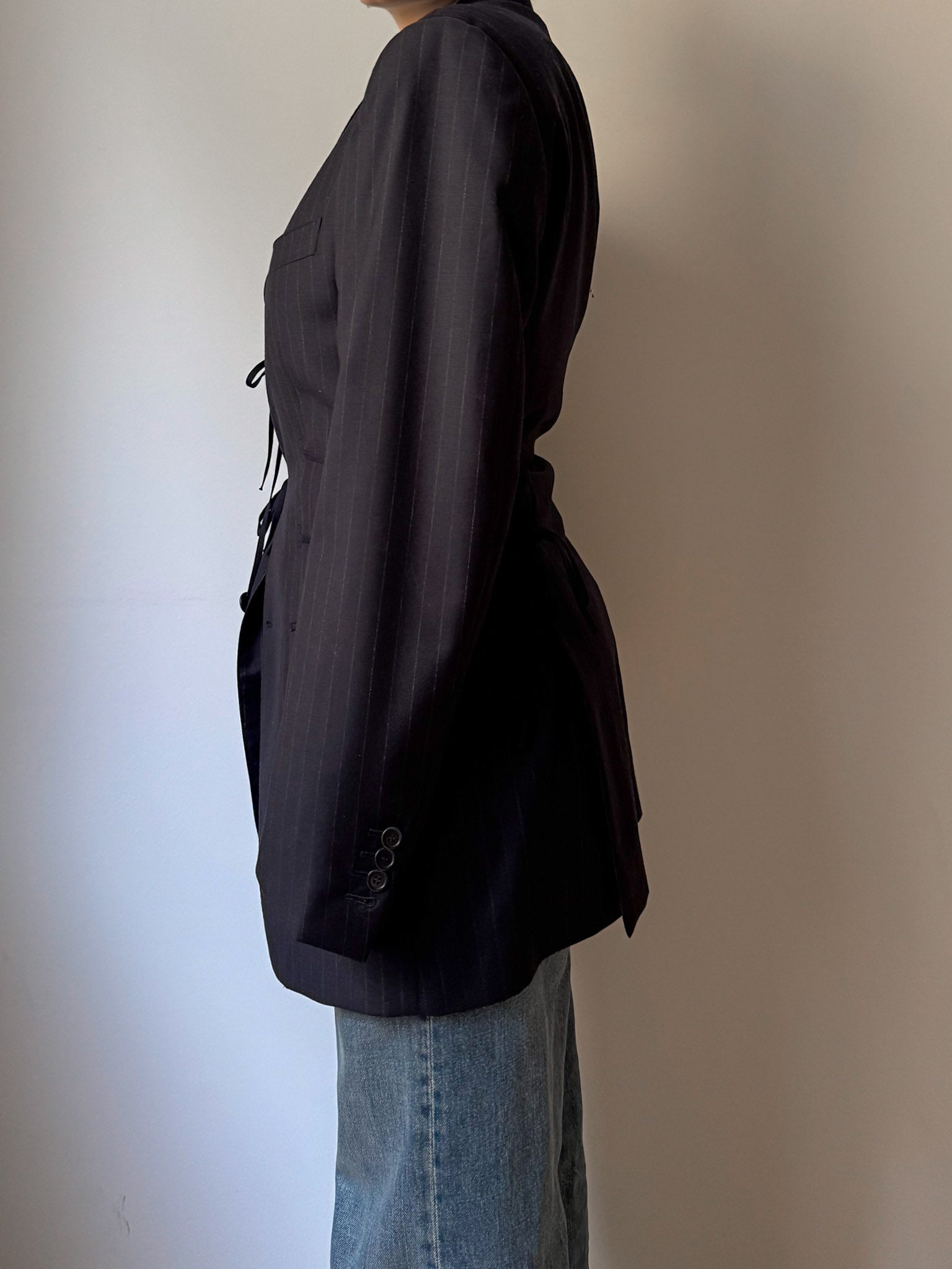 Brando pinstriped blue blazer