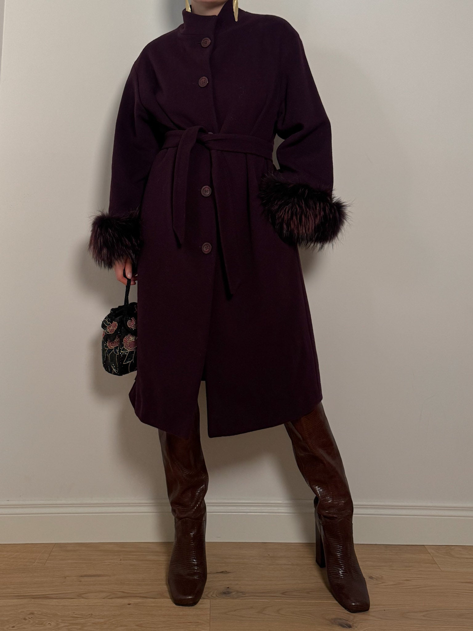 Luisa Spagnoli plum coat