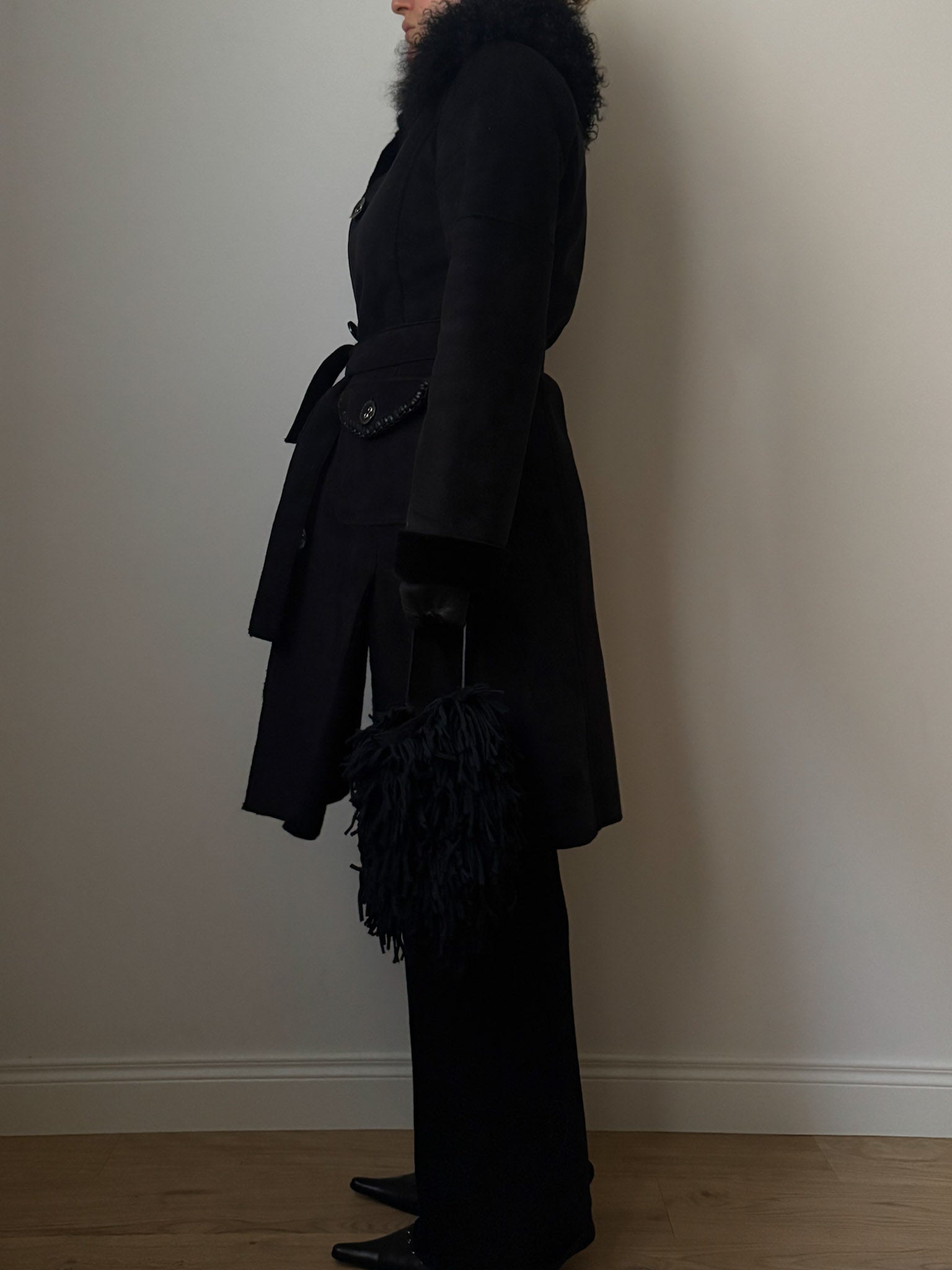 Faux fur and mongolian long coat