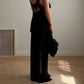 Pure silk black top