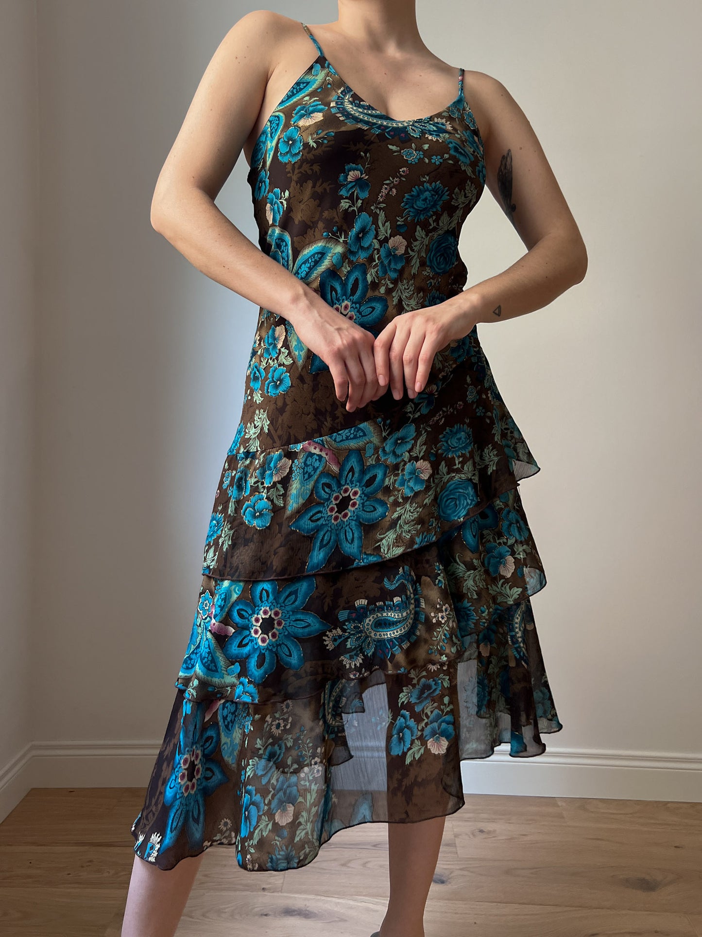 Pure viscose floral dress