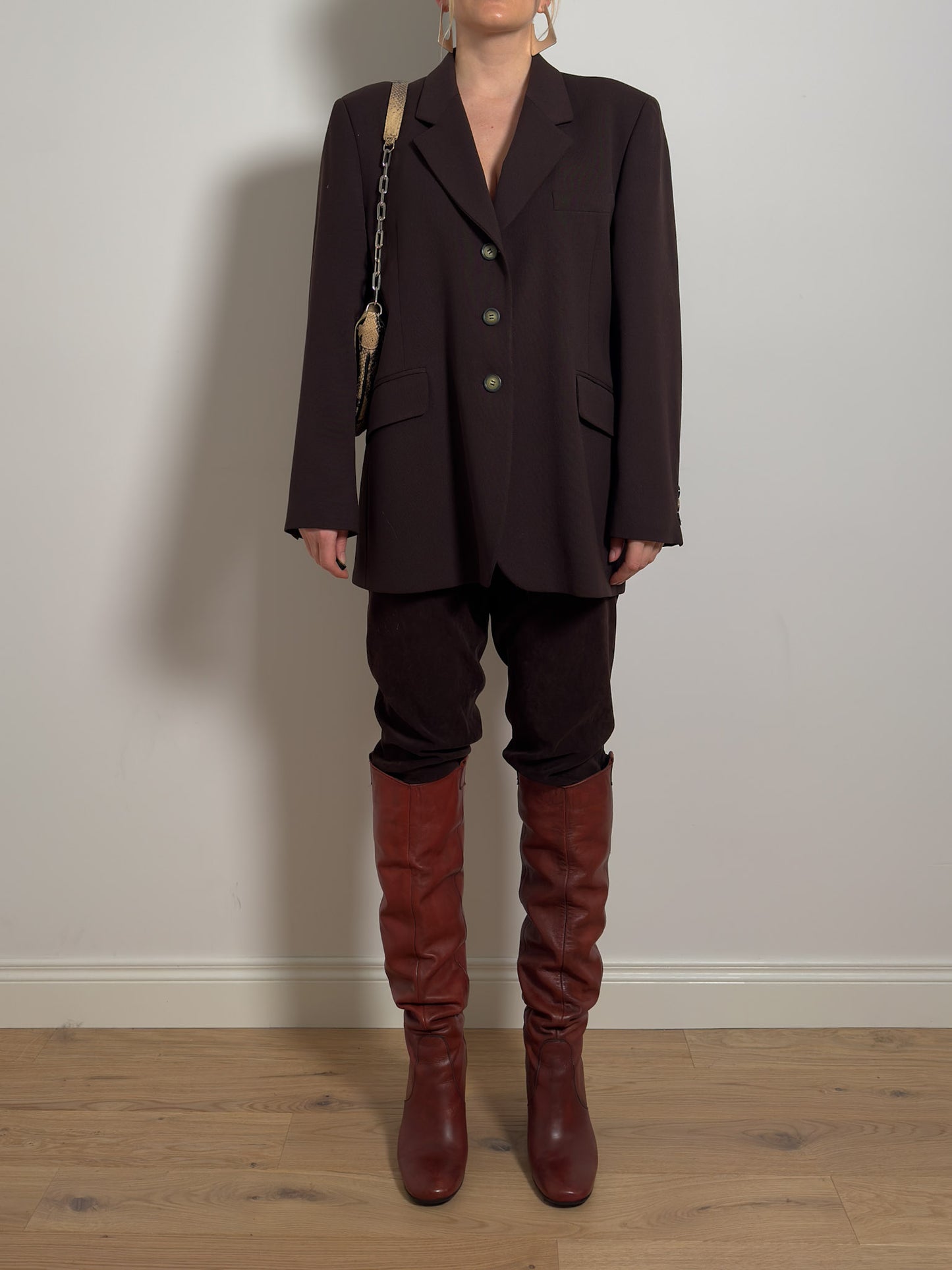 Pure wool chocolate blazer
