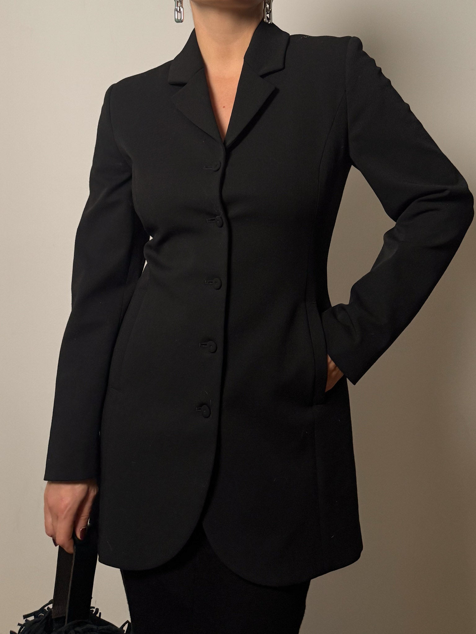 Wool blend black blazer