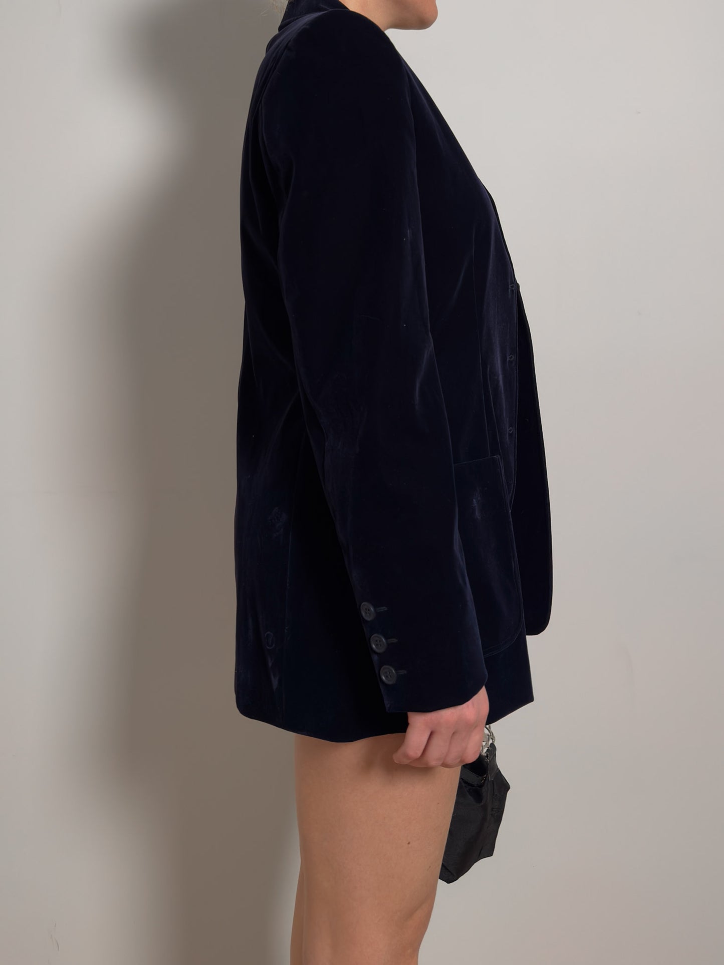 Velvet blue blazer