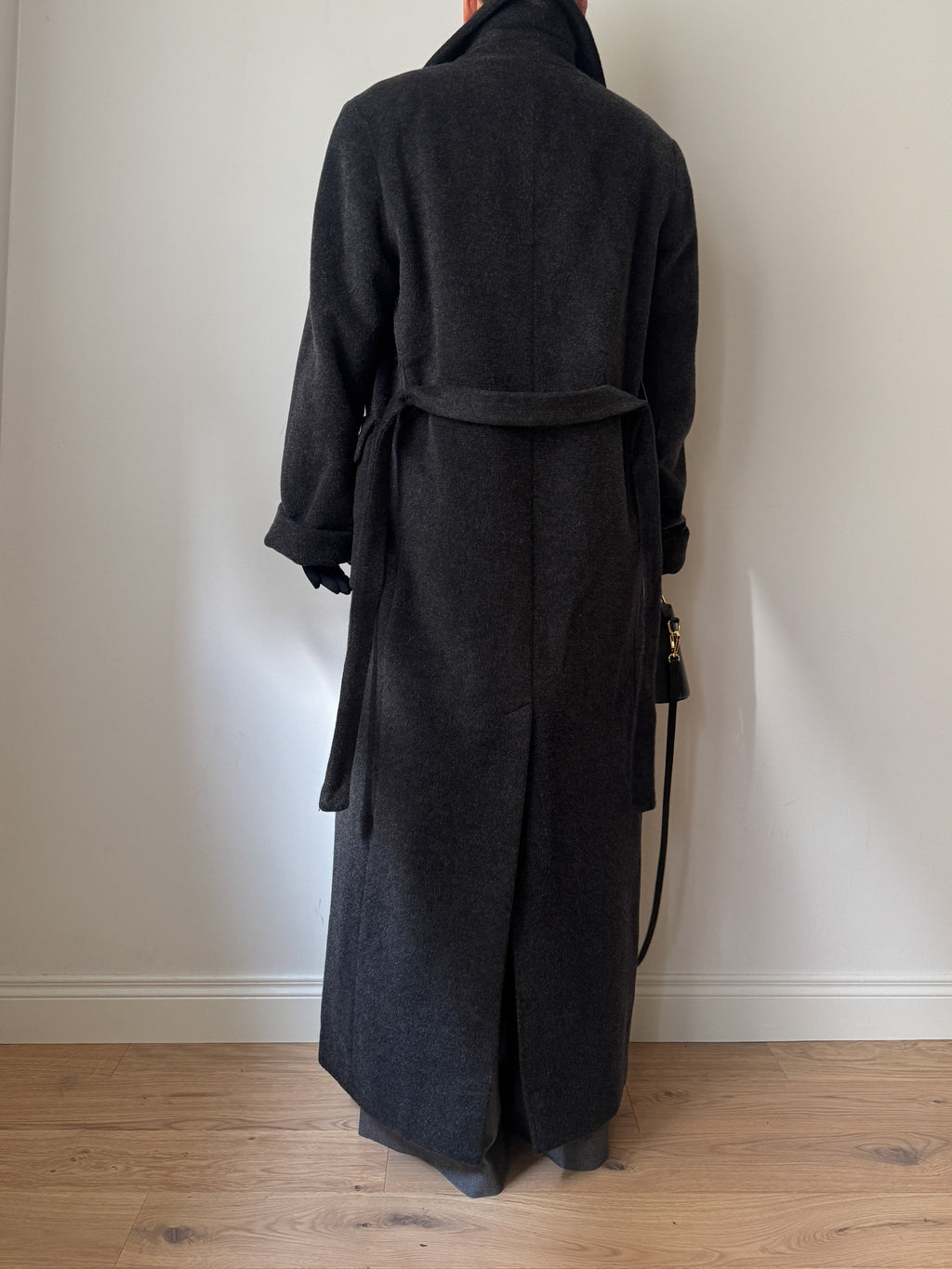Marella wool and mohair anthracite coat