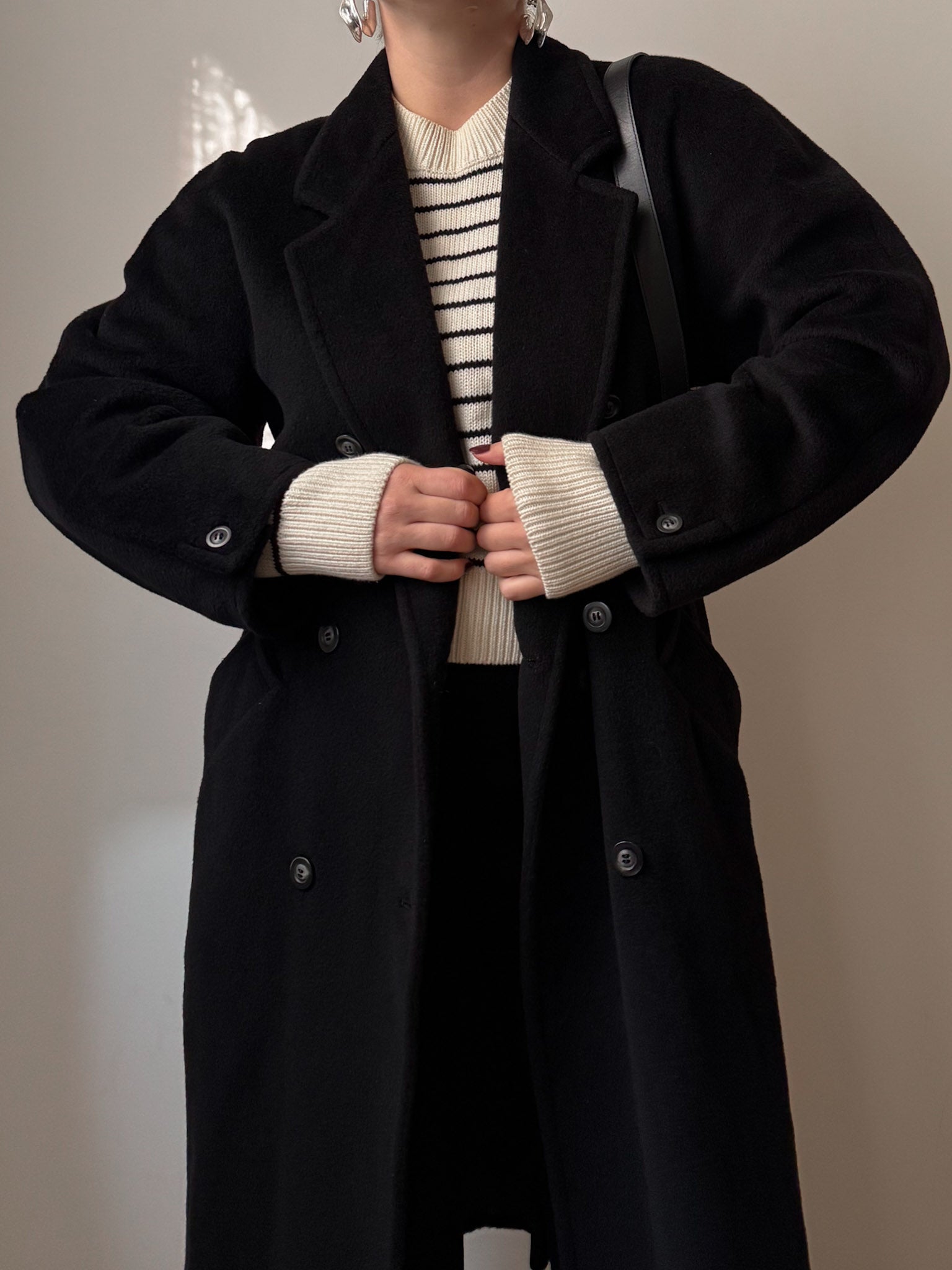 Max Mara 101801 black coat