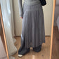 Cotton and linen grey skirt