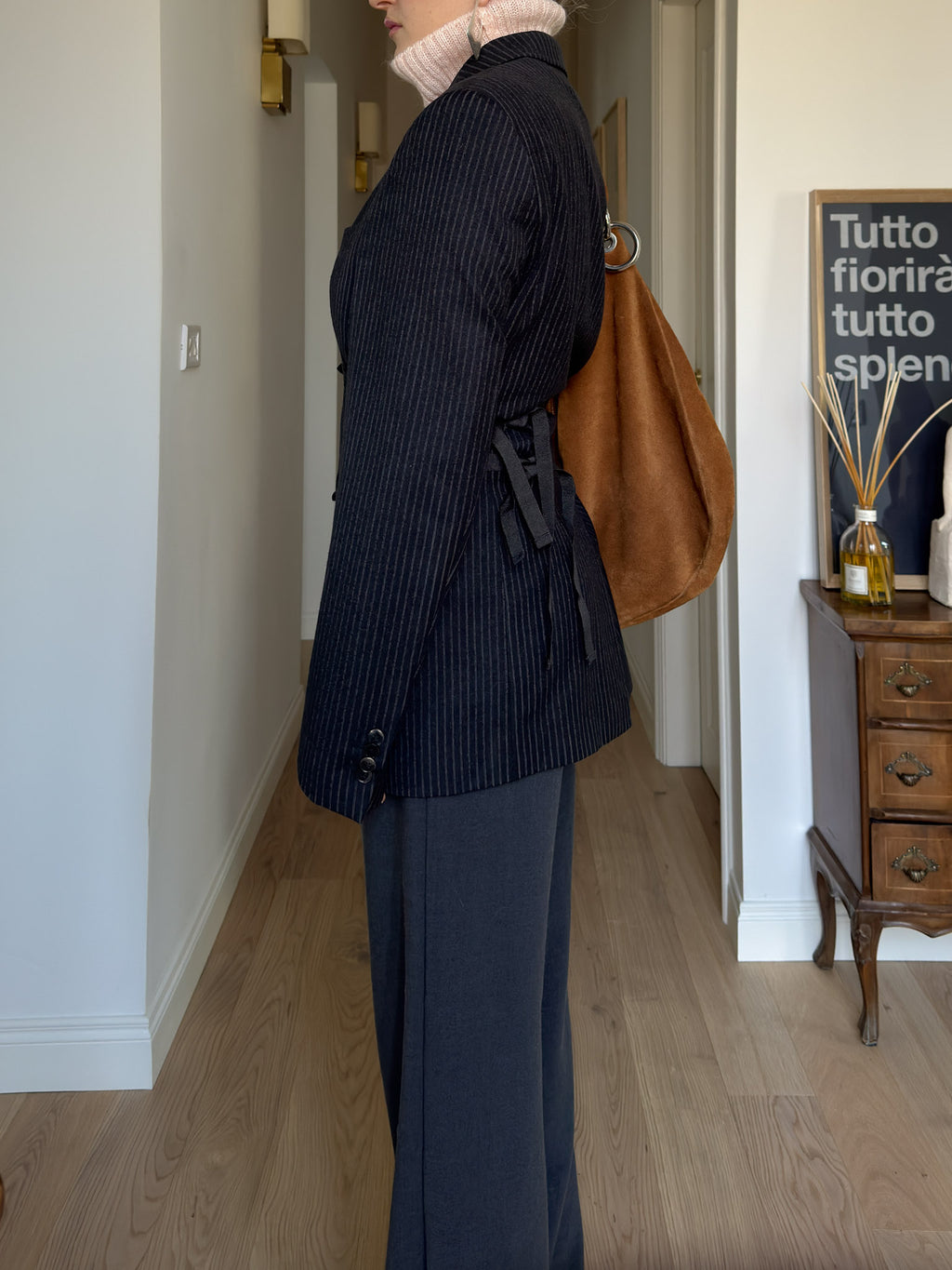 Brando pinstriped anthracite wool (M&s)