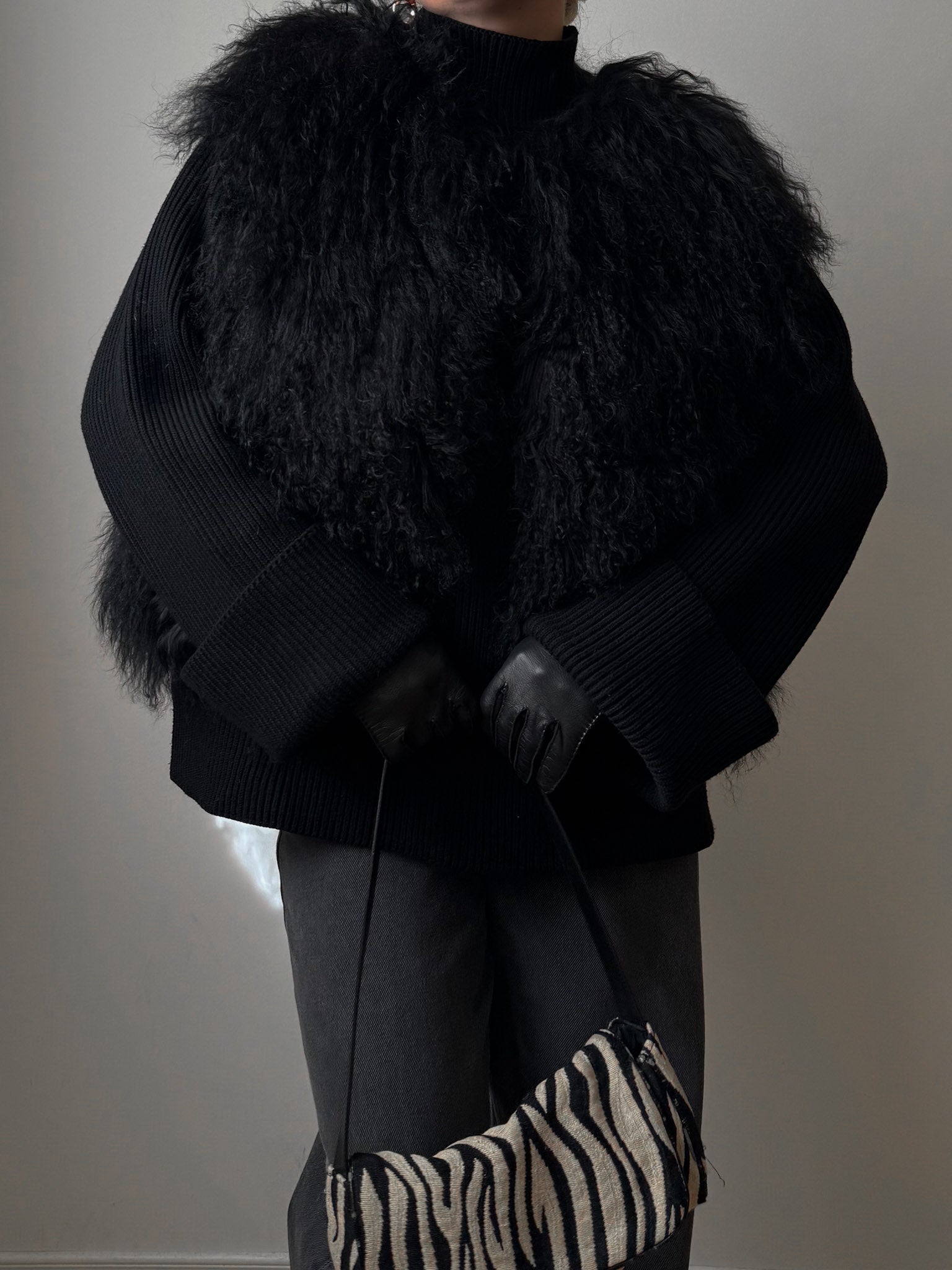 PRE-ORDER Black Mongolian Vest