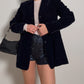 Velvet blue blazer