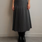 Pure virgine wool pleated grey skirt