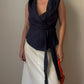 Max Mara pure linen blue top