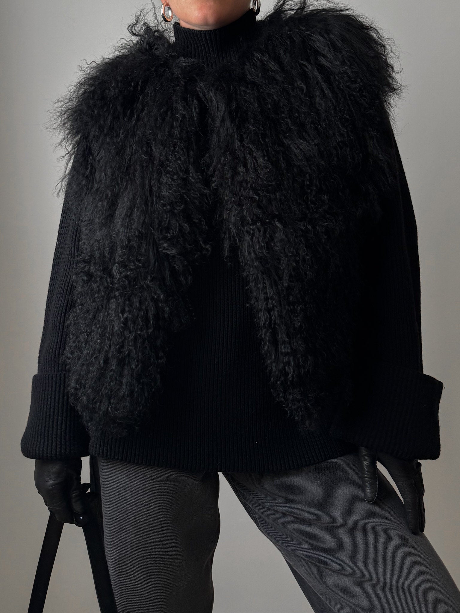 PRE-ORDER Black Mongolian Vest