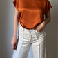 Pure silk orange top