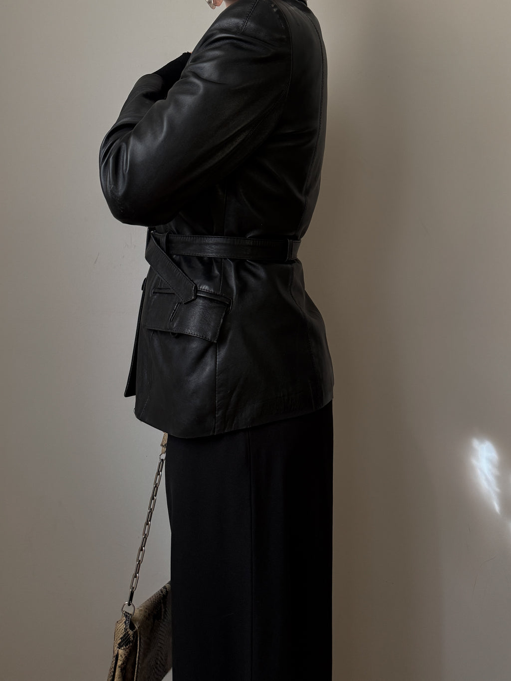 Real leather black jacket