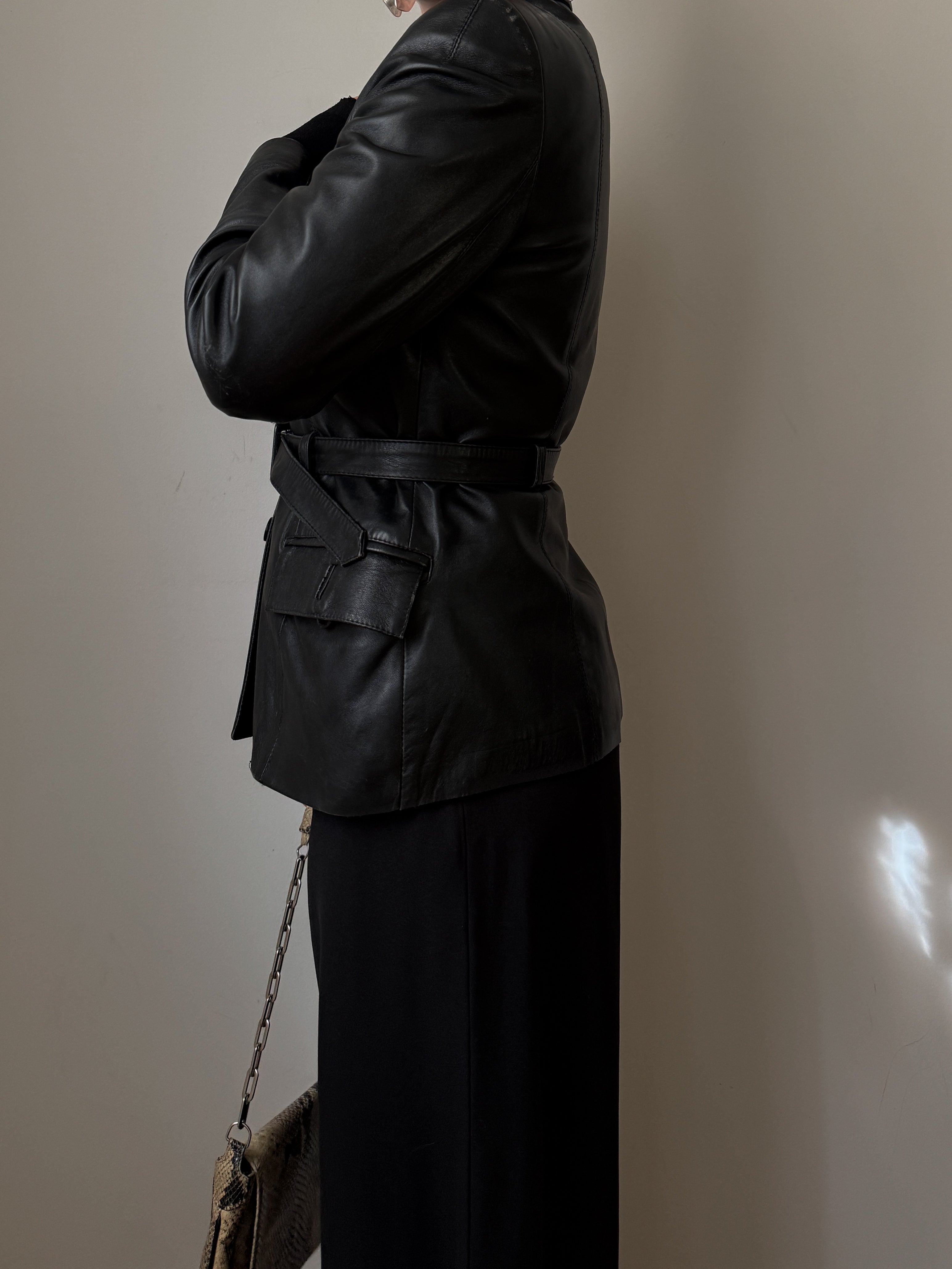 Real leather black jacket