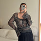 Pure silk printed blouse