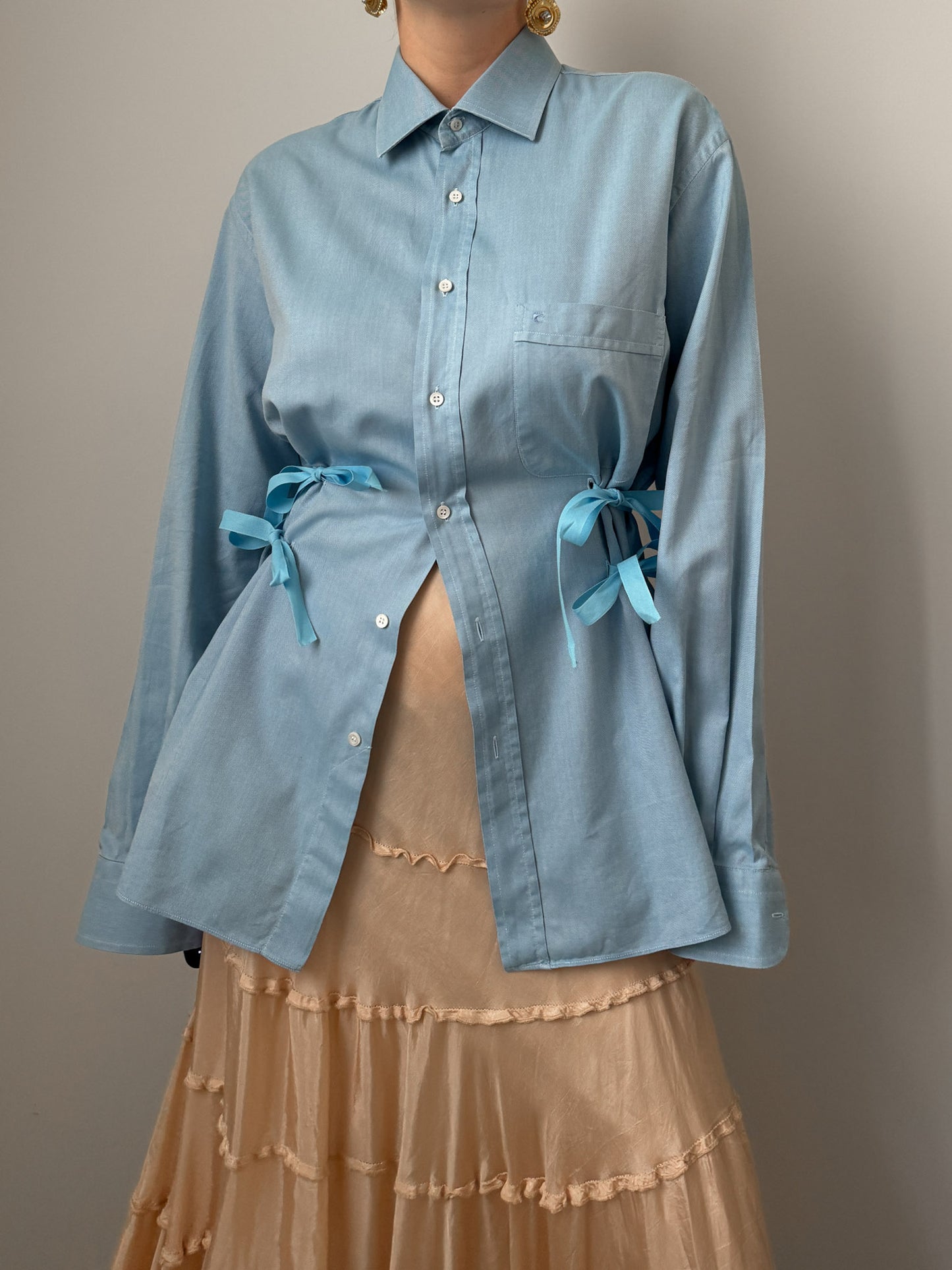 Isotta turquoise cotton (Carrel shirt)