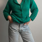 Wool and mohair green cardigan