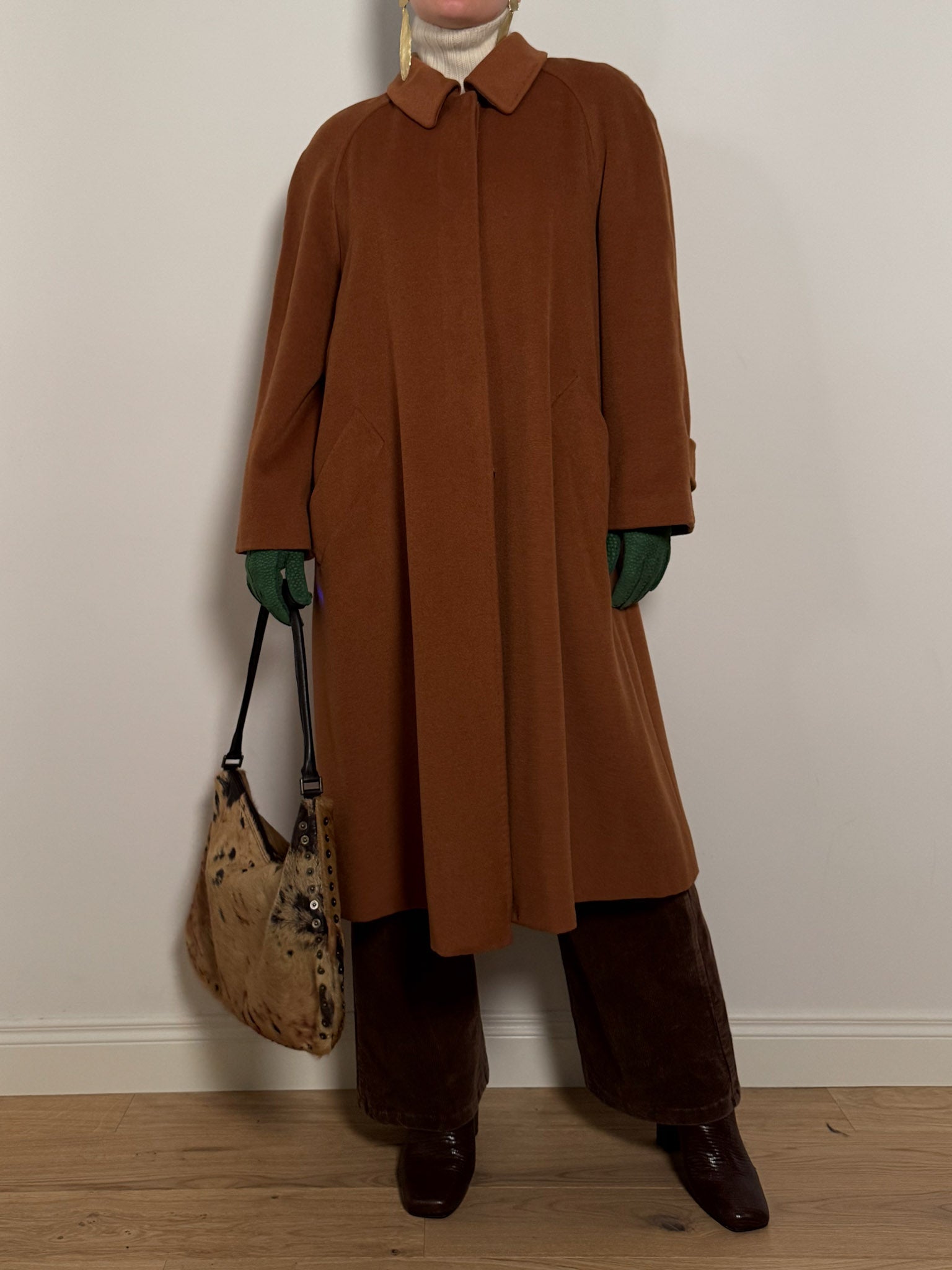 Pure wool rust coat