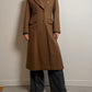 Tailored pure wool camel coat