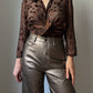 Pure silk brown blouse