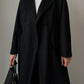 Pure wool black long coat