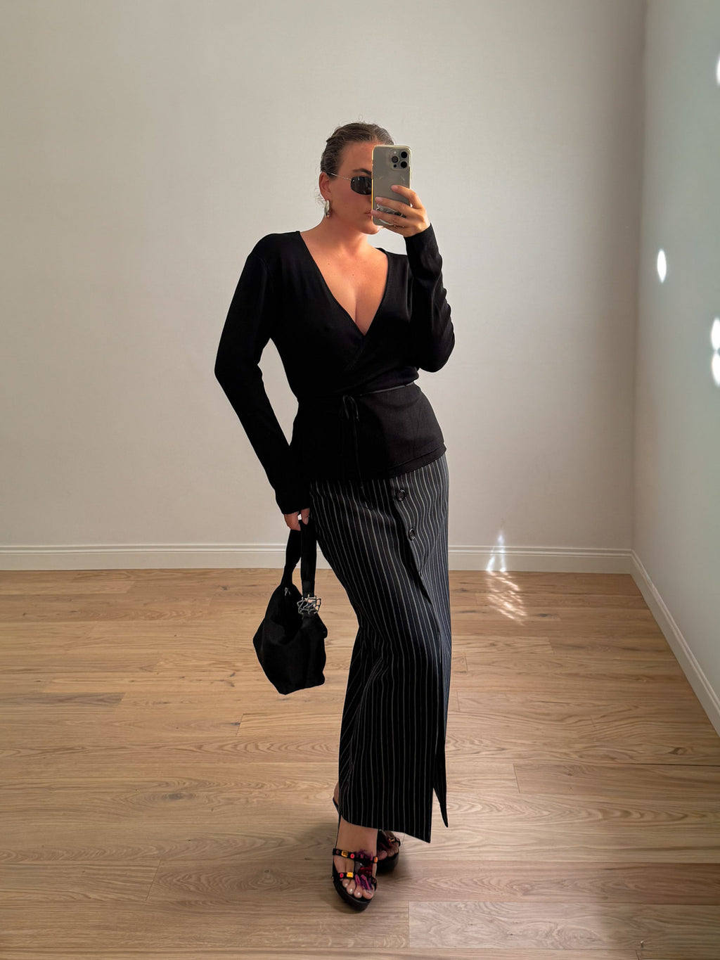 Viscose black cardigan