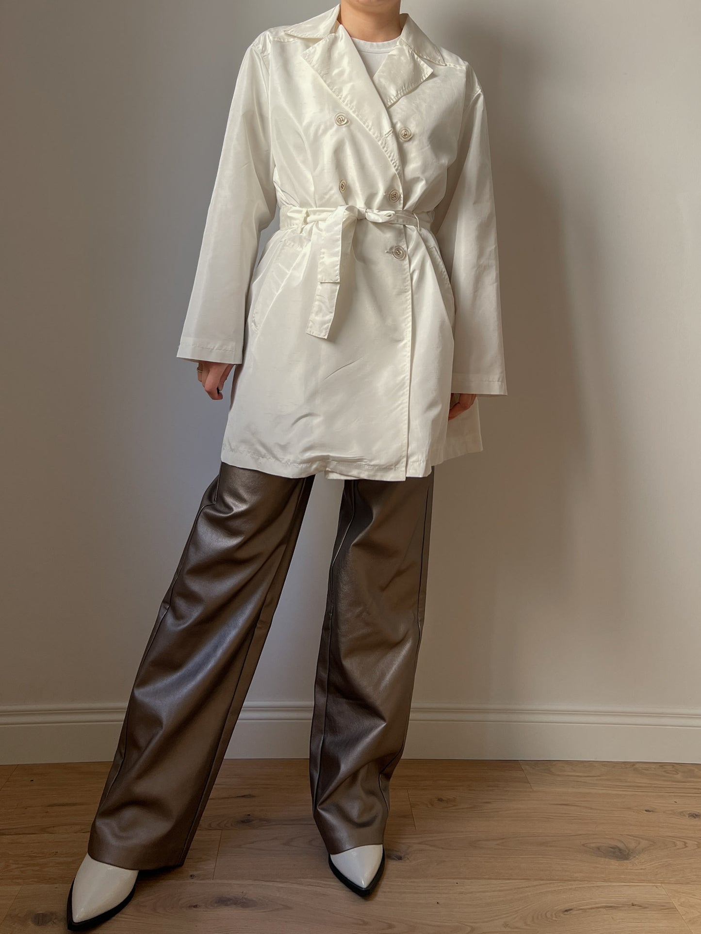 Made in Italy ivory trench