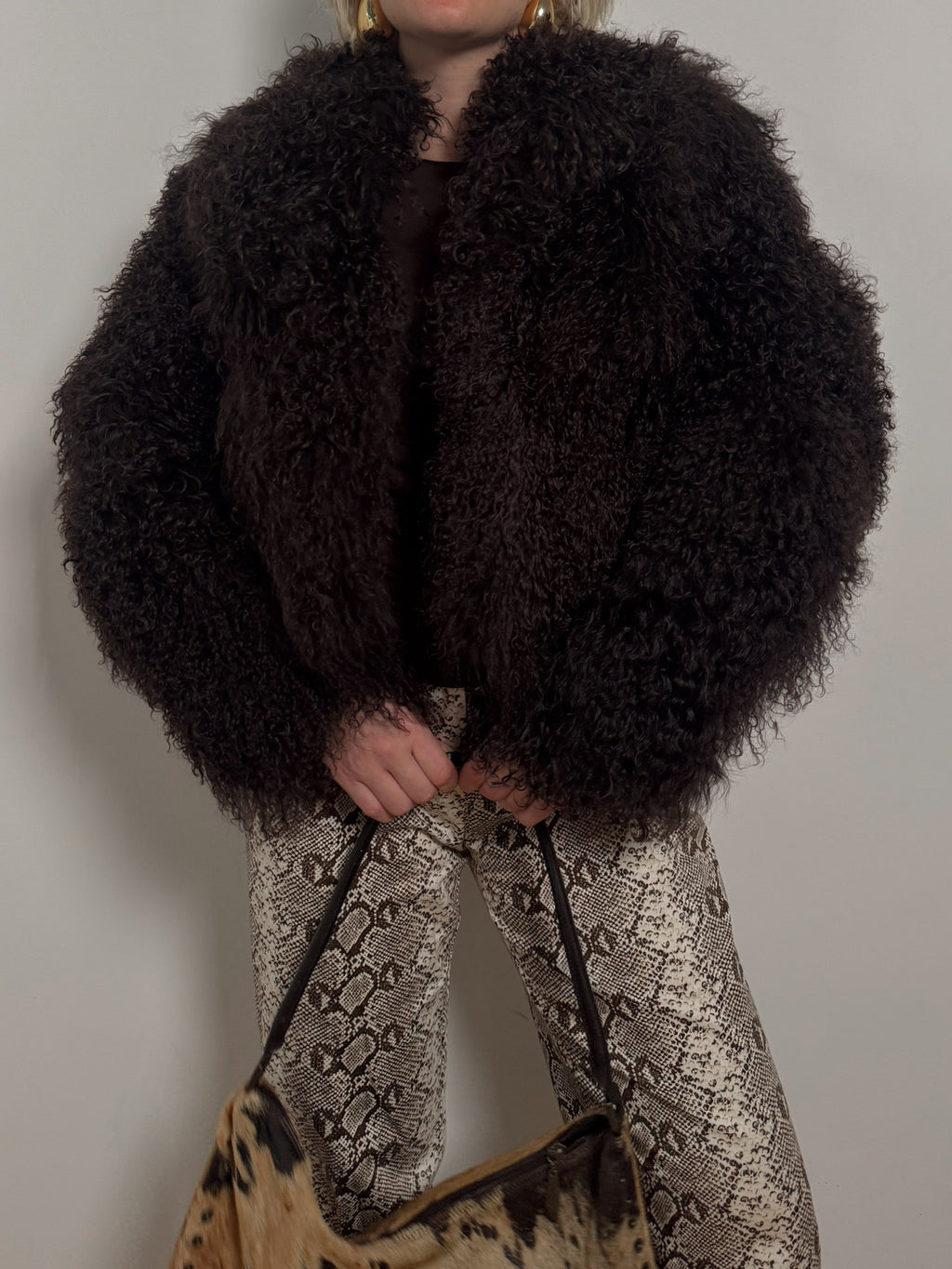 Mongolian café fur jacket