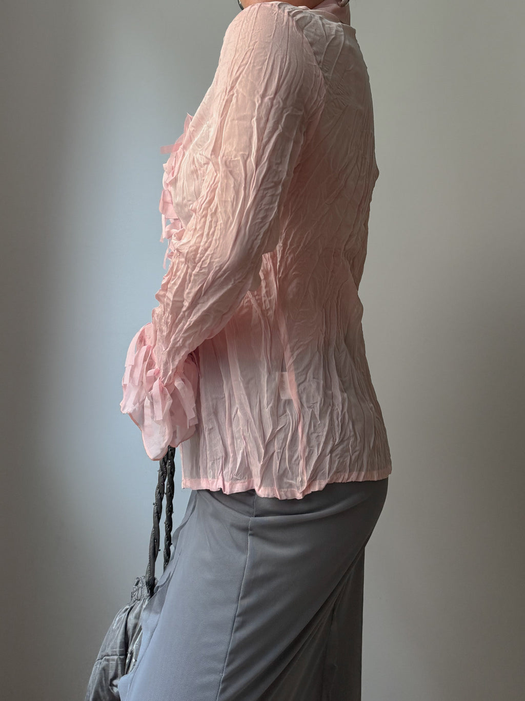 Viscose blend pink shirt