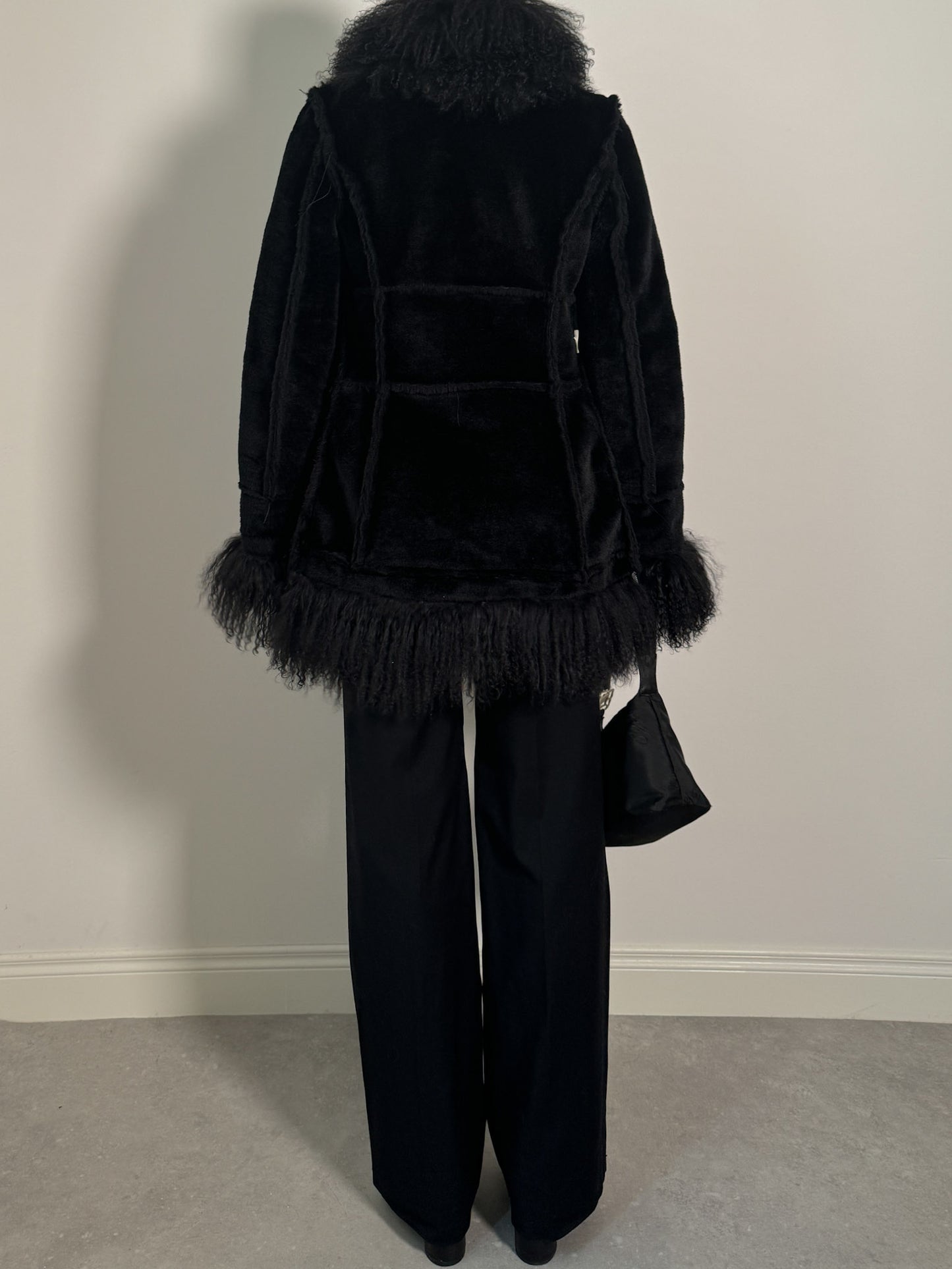 Fake shearling and mongolian coat